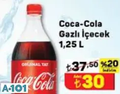 COCA-COLA GAZLI İÇECEK 1,25 L
